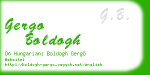 gergo boldogh business card
